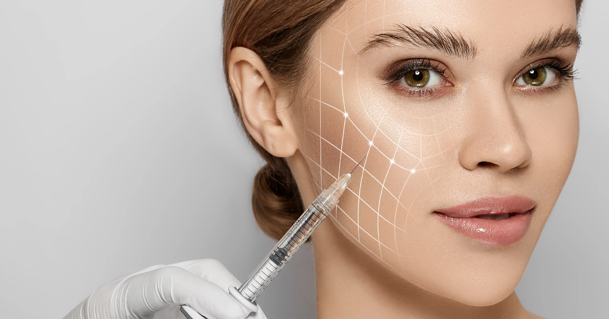 Sculptra injection demonstration on womans face in San Mateo, CA